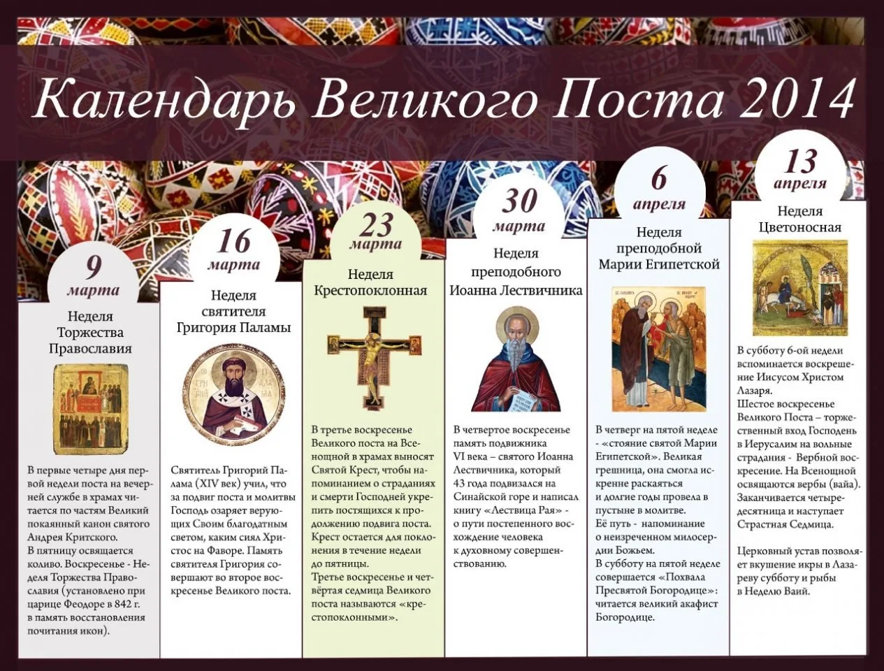 Календарь постов на 2024 год православный