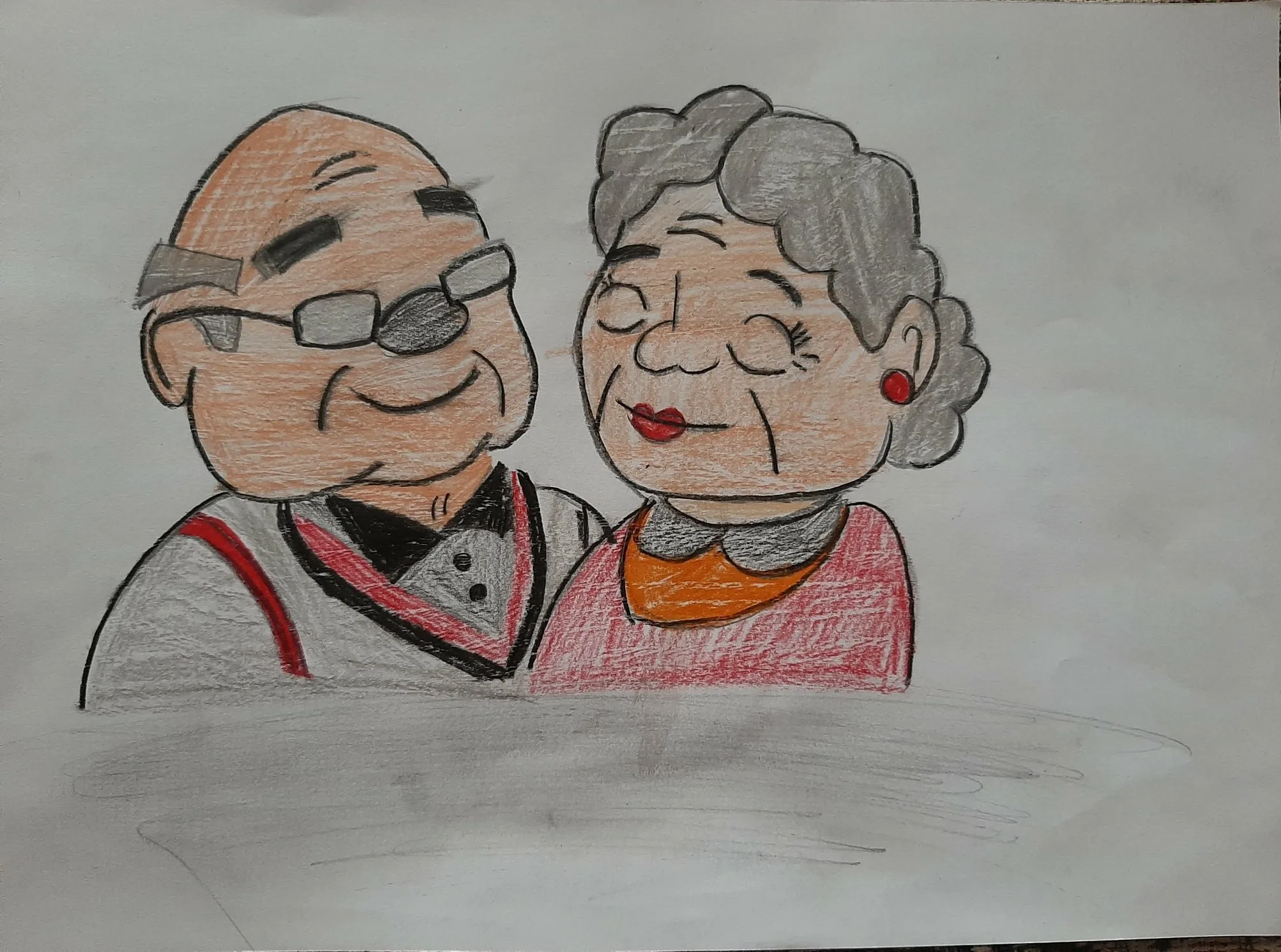 День бабушек в россии 2024 картинки. Портрет бабушки и дедушки карандашом. Бабушка и дедушка рисунок. Бабушка рисунок. Бабушка рисунок карандашом.