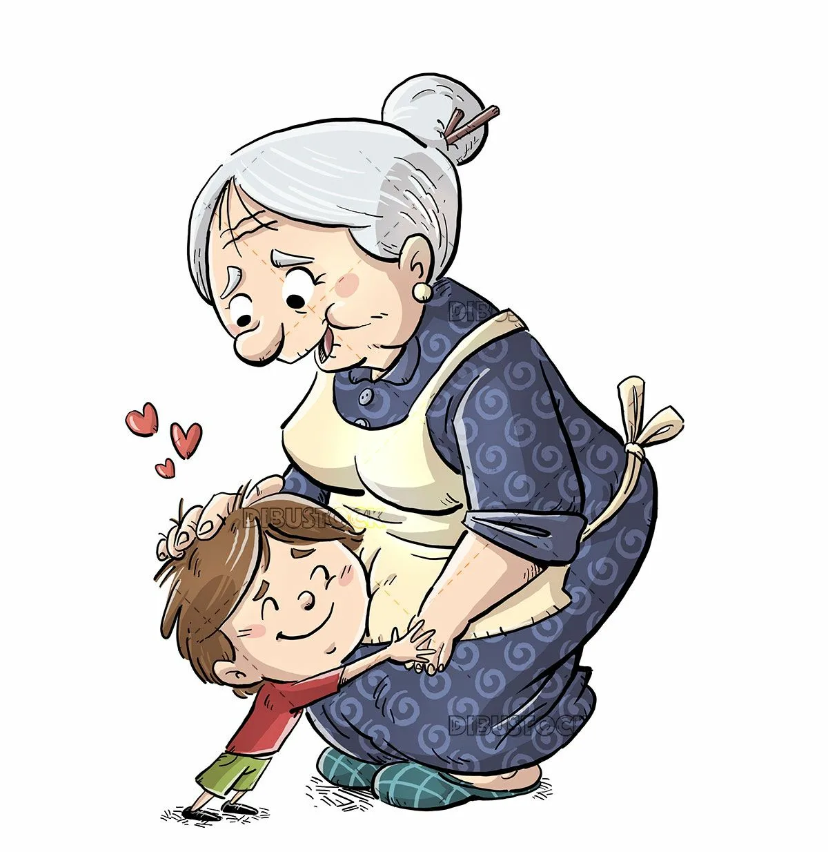 I visit my granny next week. Бабушка и внук. Бабушка рисунок. Бабушка с внуками. Бабушка обнимает внуков.