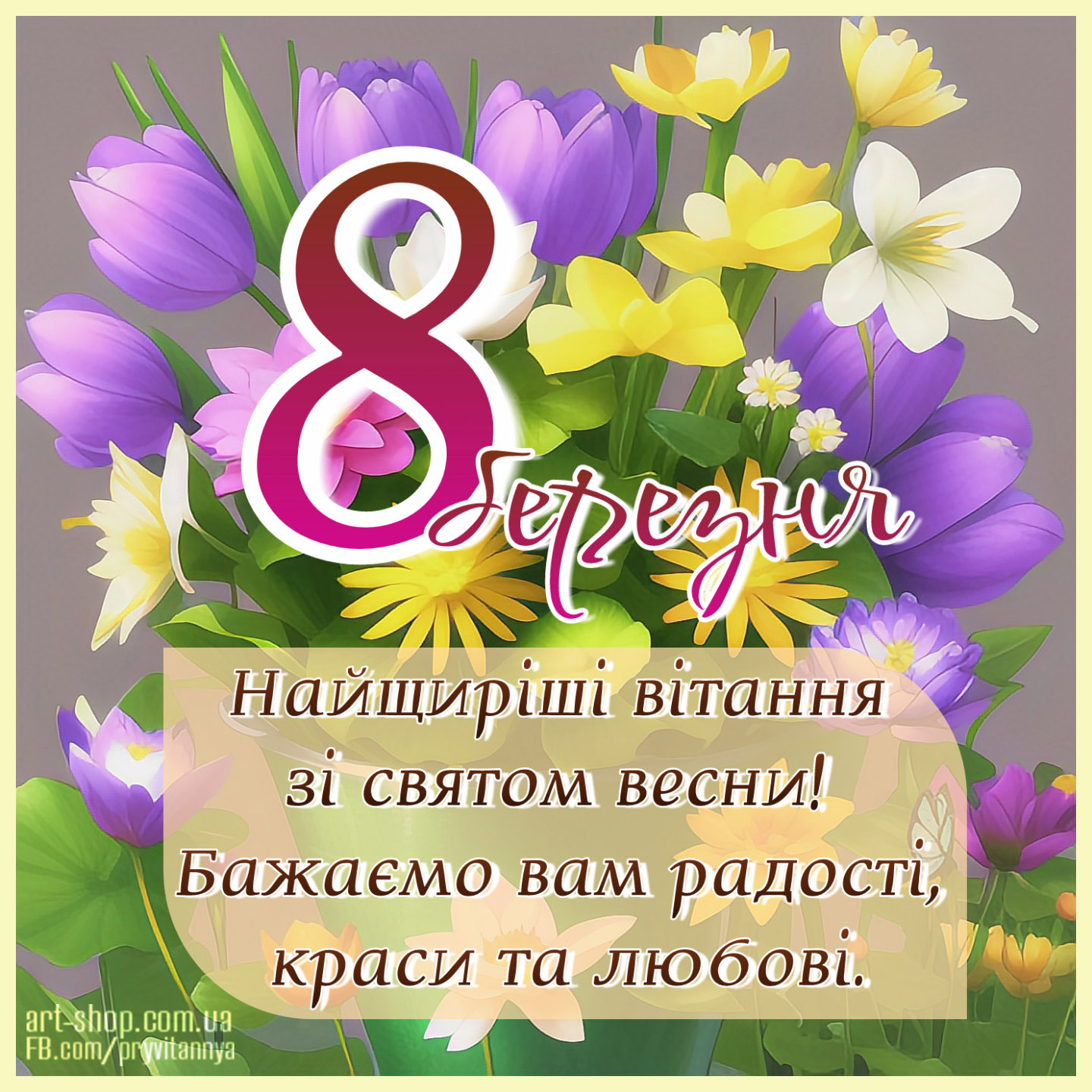Фото Привітання з 8 Березня сестрі на українській мові #46