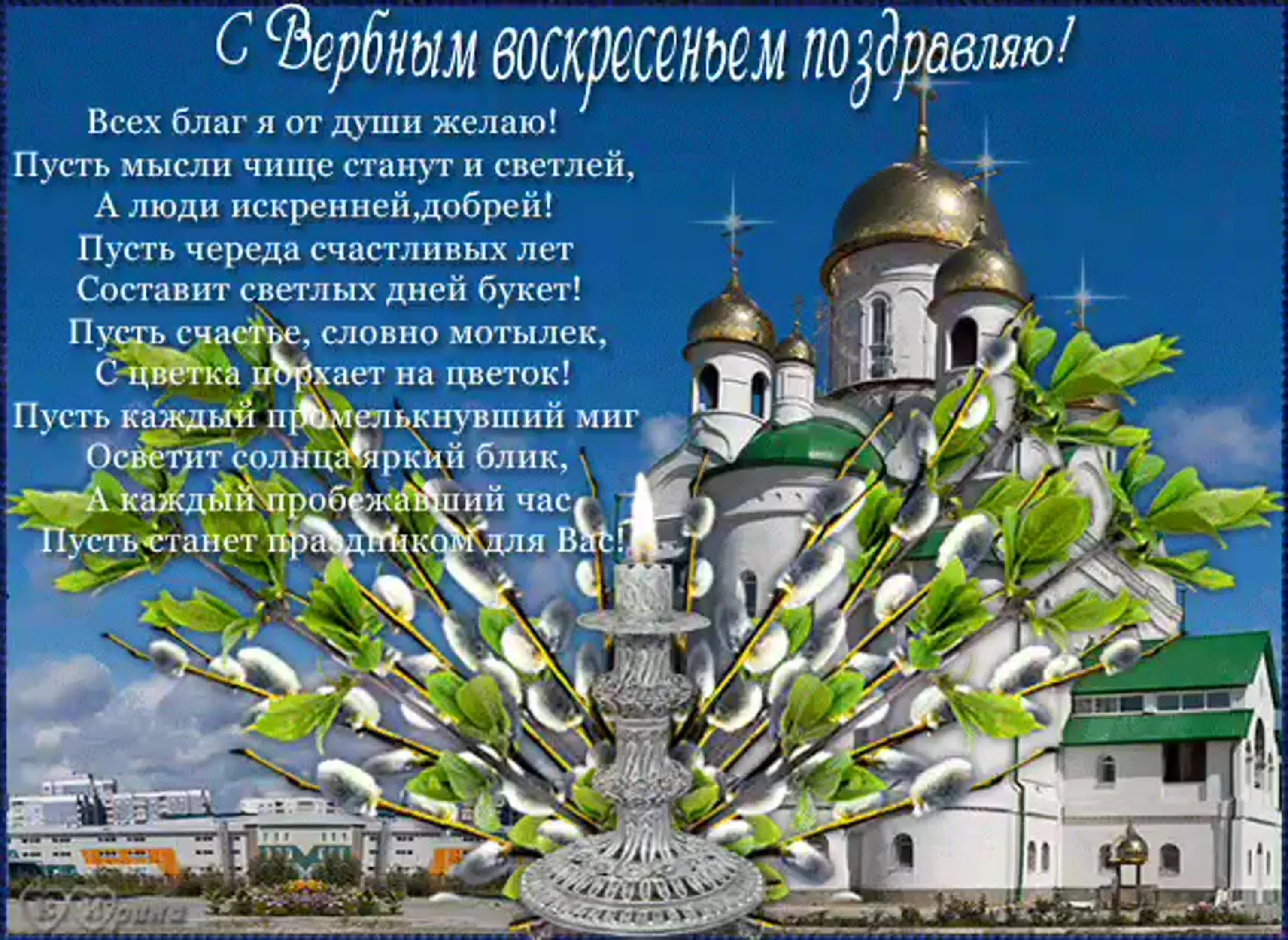 Фото Православные поздравления с Вербным Воскресеньем #72
