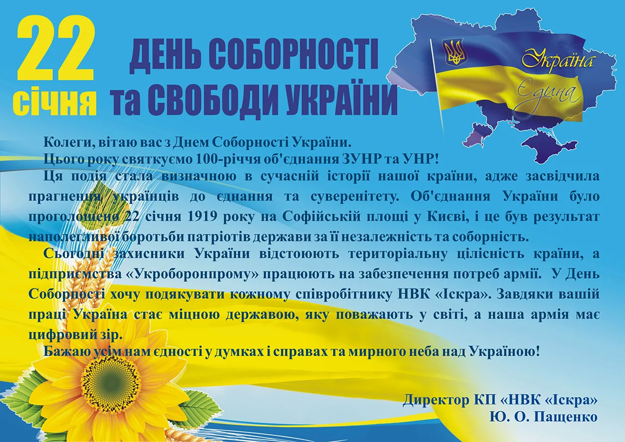 Фото Привітання з Днем соборності України #20