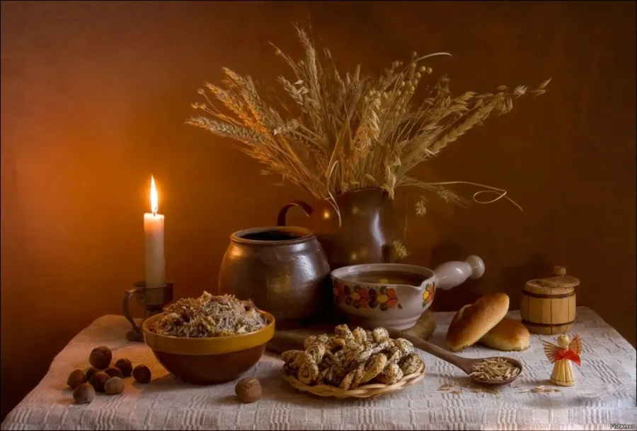 Святий вечір открытки. Открытки с вечерей. Открытка добрый вечер мужчине. Кутья на рождественский сочельник. Святой вечер поздравления.