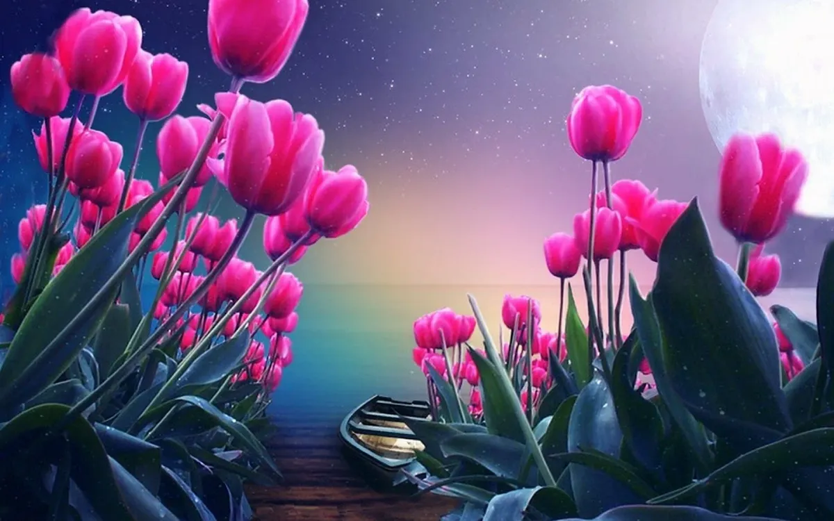 Доброй ночи весенние картинки позитивные. Доброй весенней ночи. Спокойной ночи тюльпаны. Добрый вечер с тюльпанами. Доброго весеннего вечера.