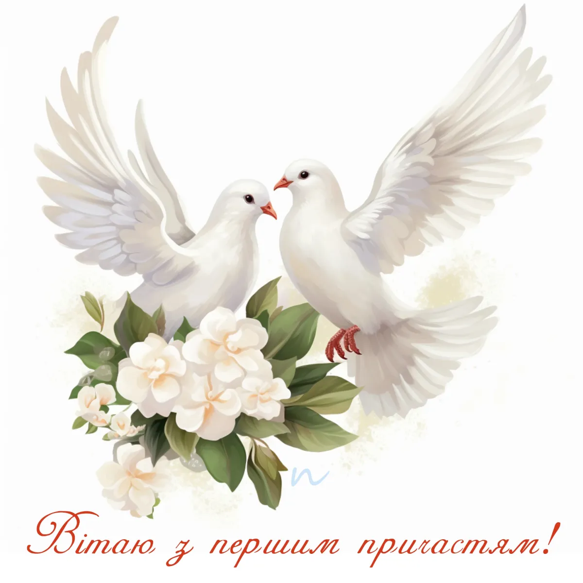 Свадебные голуби рисунок
