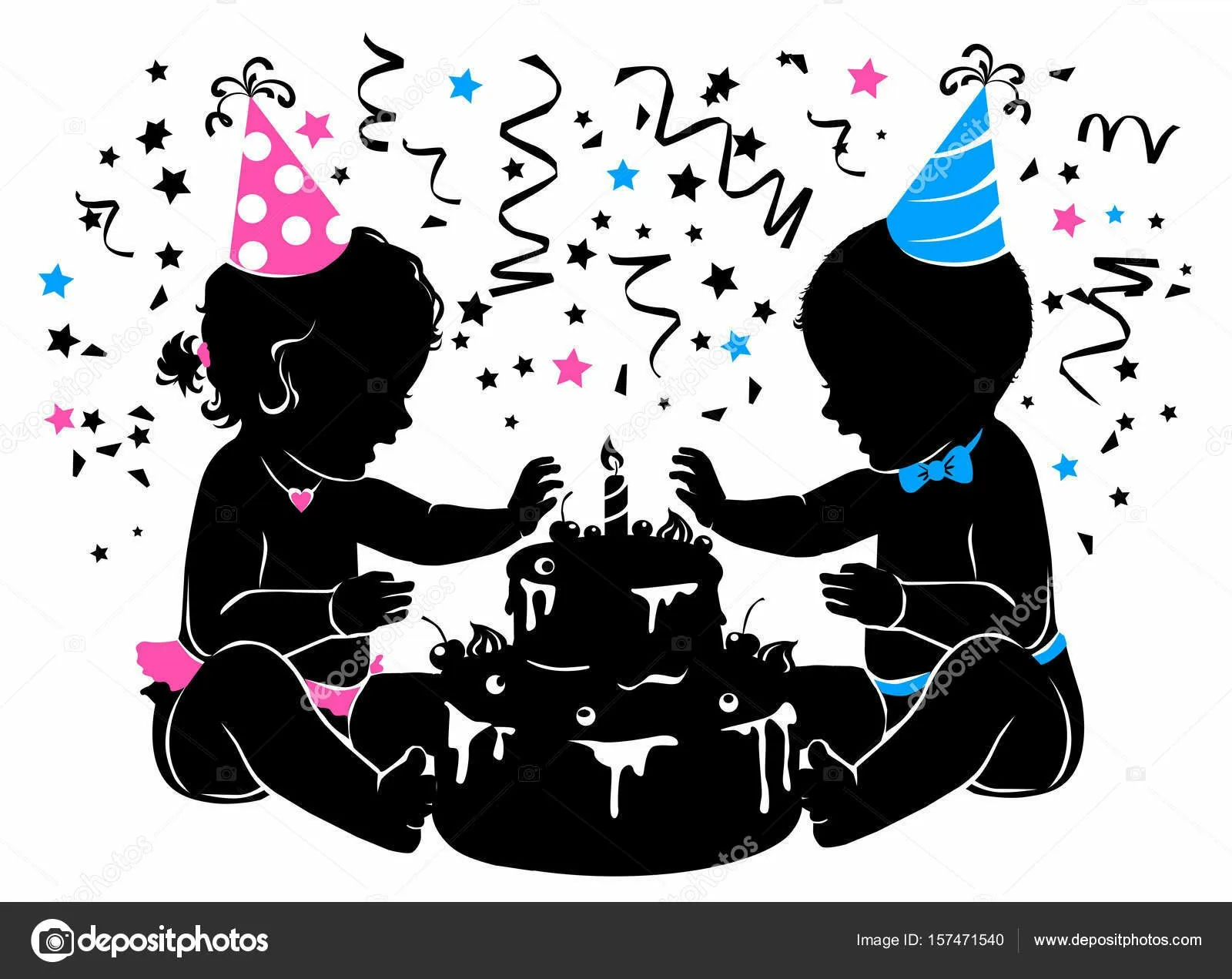 Фото Поздравления с днем рождения двойняшкам мальчику и девочке #84