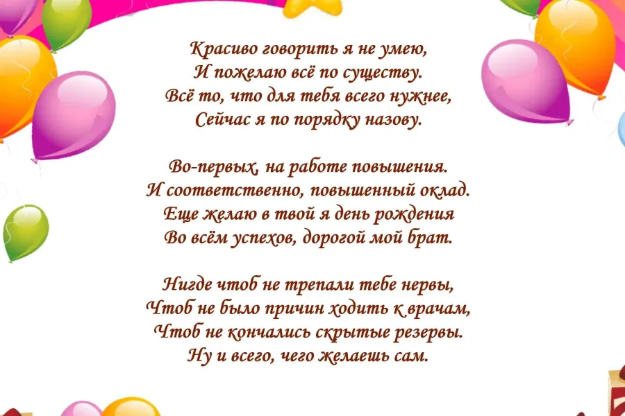Красивая открытка с днем рождения брата