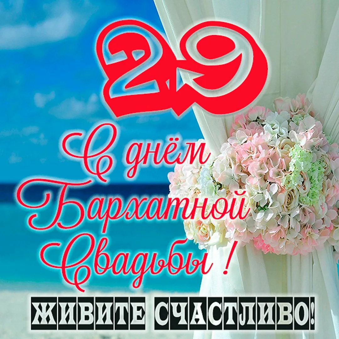 Фото Бархатная свадьба (29 лет) #19
