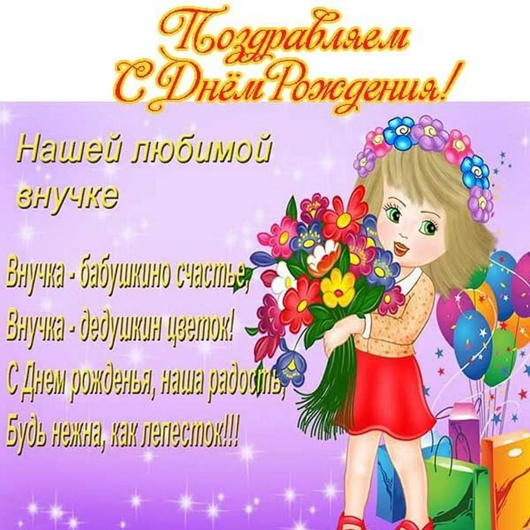 Фото Привітання з днем народження внучки на українській мові #6