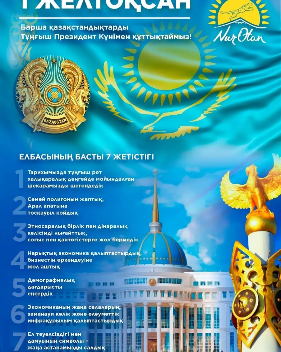 Фото Стихи и поздравления с Днем Конституции Казахстана на казахском языке #72