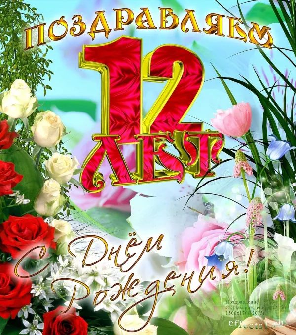 Поздравить внучку с 12 летием