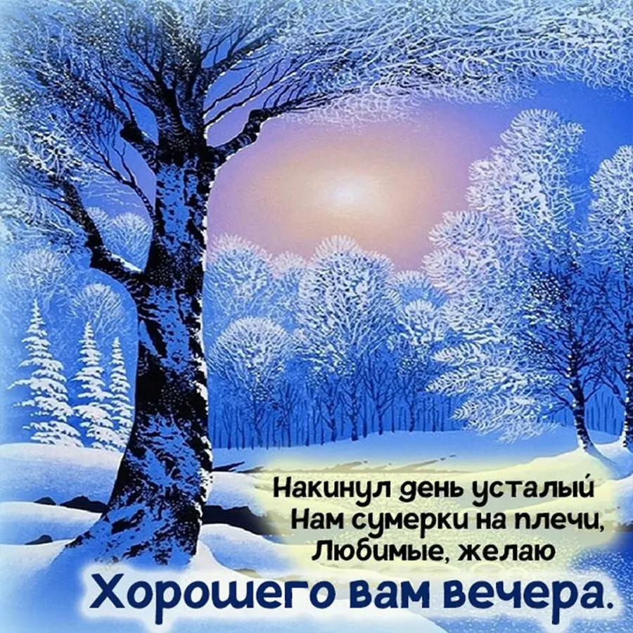 Картинки чудесного зимнего вечера с пожеланиями. Доброго зимнего ве,ера. Доброгтзимне го внчера. ДОБРОДОБРОГО зимнего вечера. Доброгозтмнего вечерп.