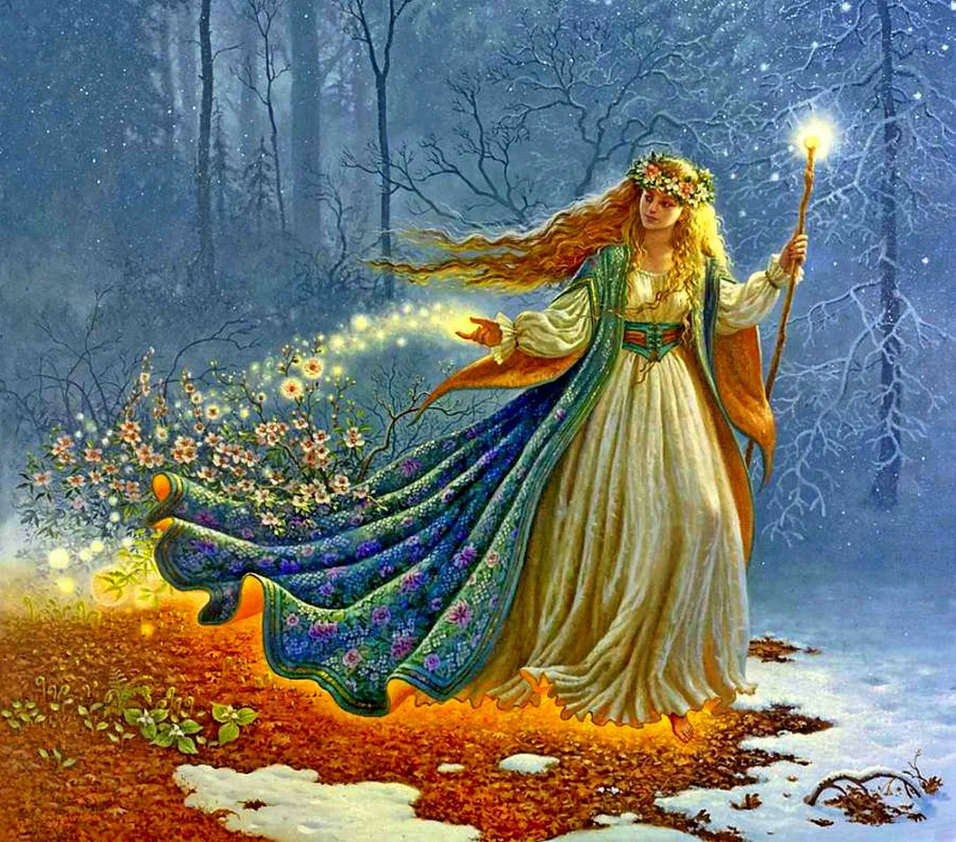 Кто из поэтов изобразил весну волшебницей. Рут Сандерсон Фея весны. Богиня Остара. Богиня Славянская Дивия Славянская.