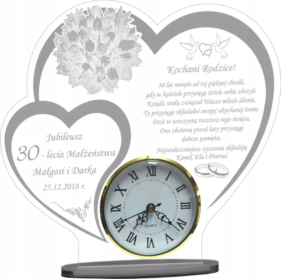 Часы на годовщину свадьбы мужу