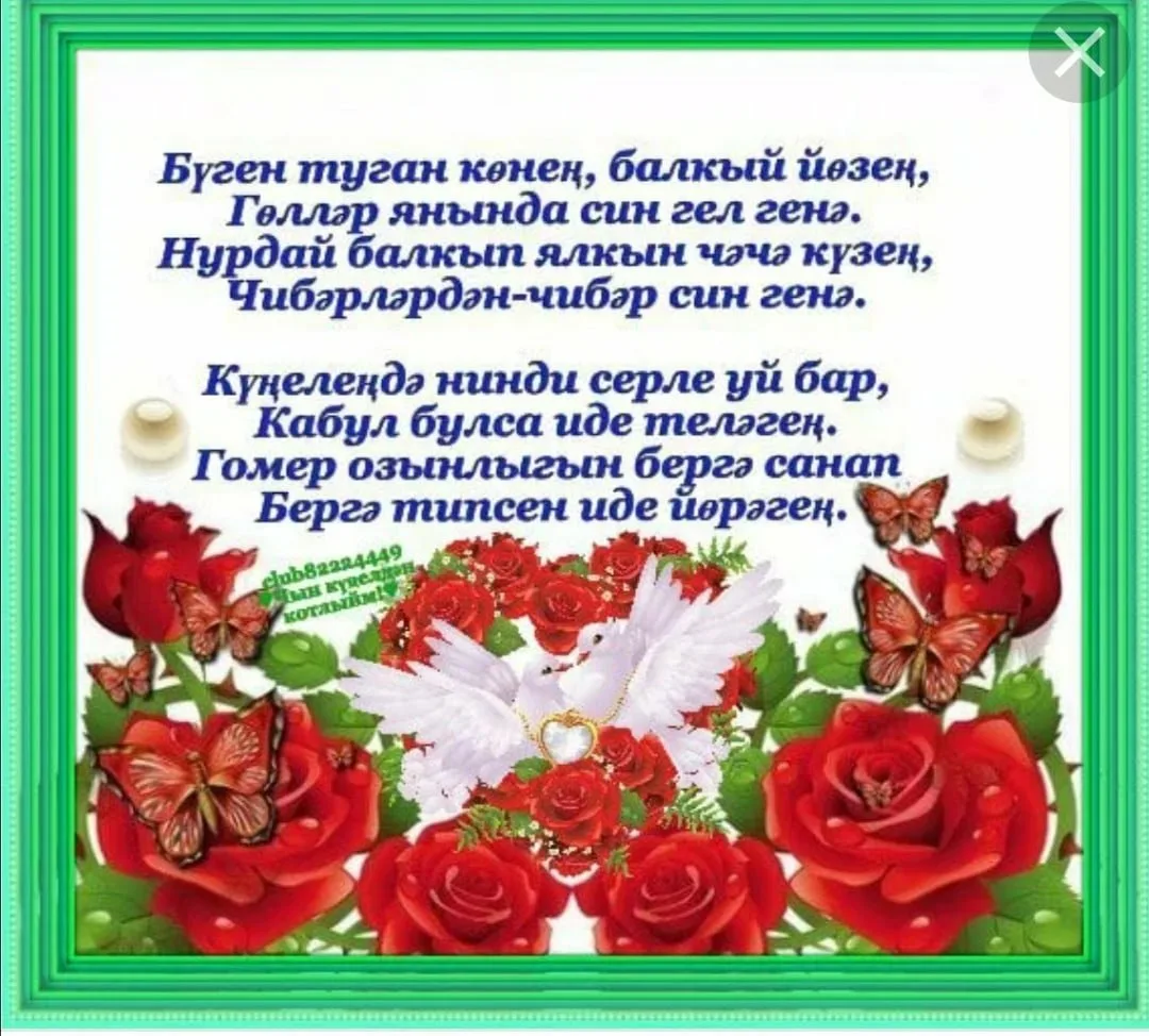 Фото Поздравления с юбилеем на татарском языке мужчине/женщине #85
