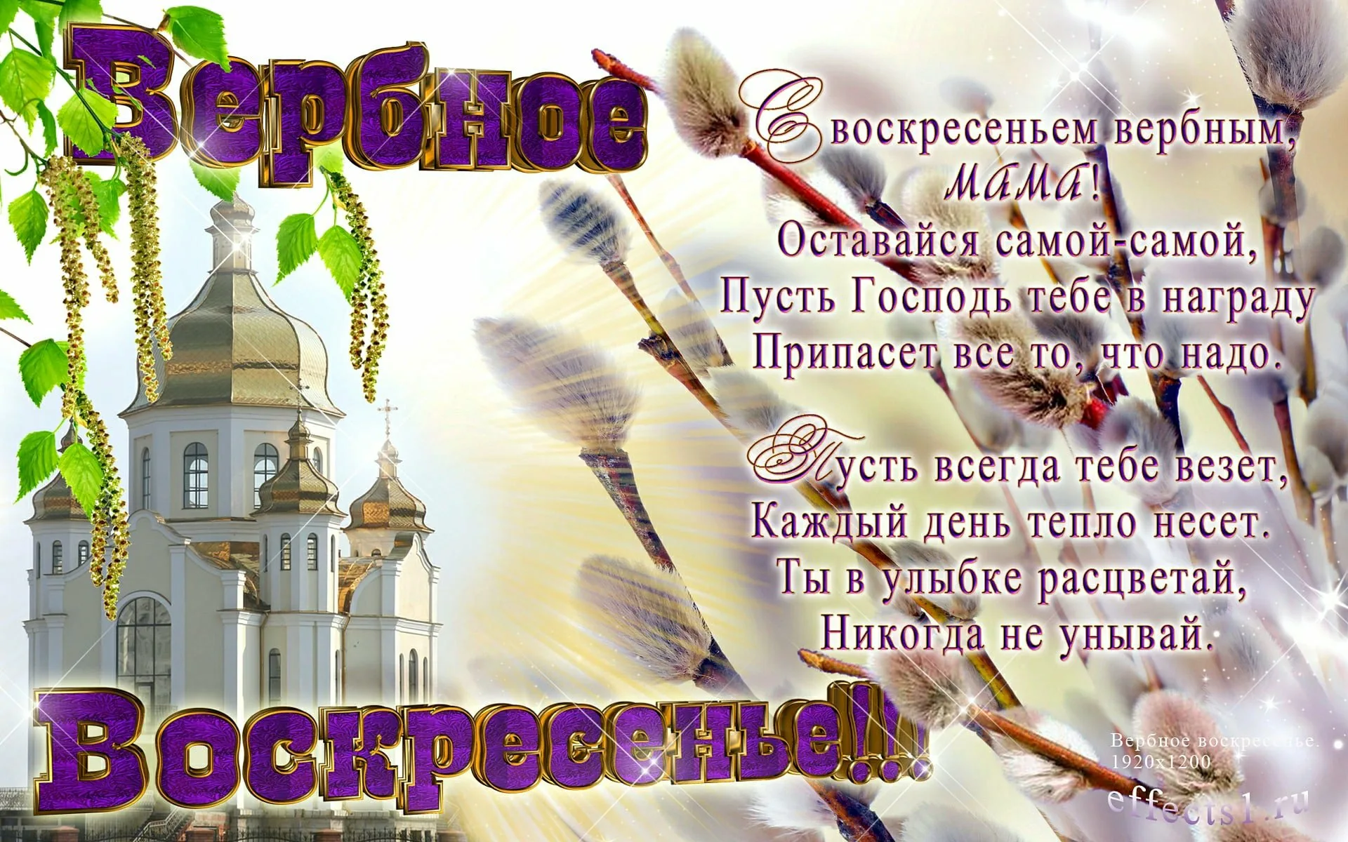 Фото Православные поздравления с Вербным Воскресеньем #33