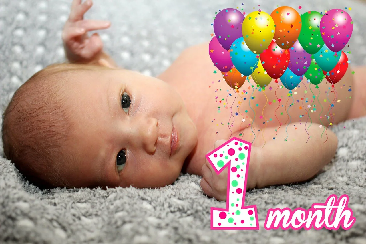 Фото Поздравление с 1 месяцем девочке, мальчику, родителям #41