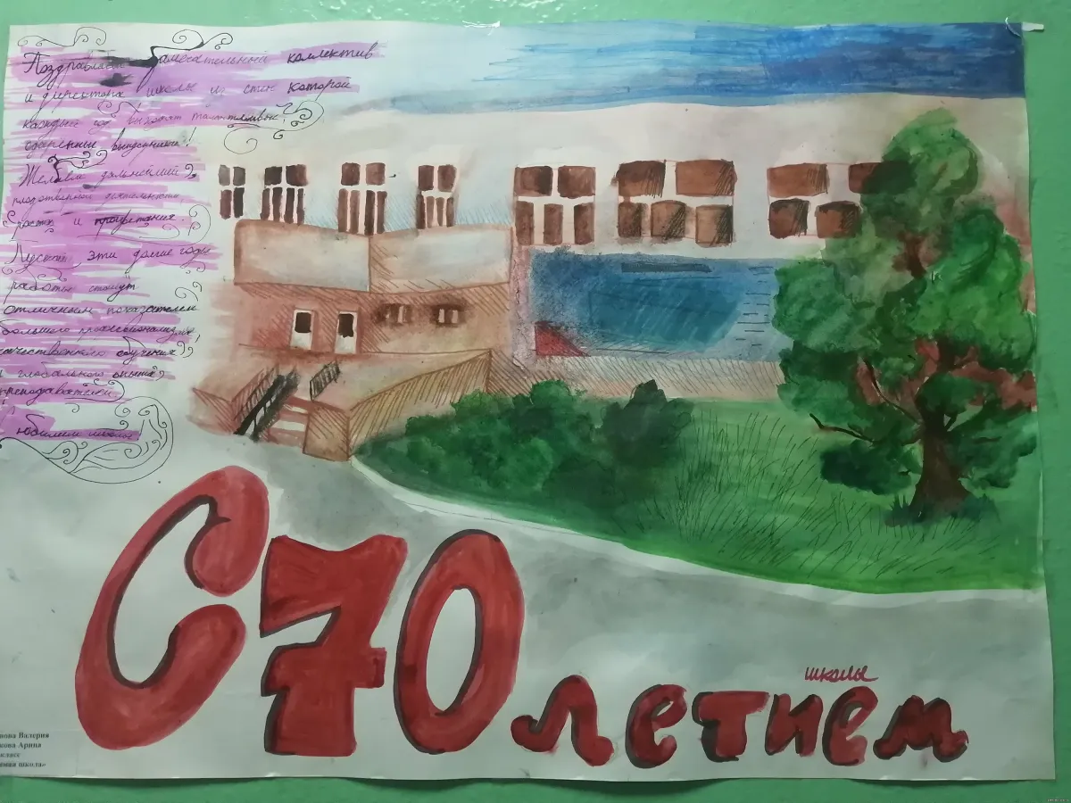 80 летие школы. Плакат к юбилею школы. Рисунок к юбилею школы. Рисунок на тему юбилей школы. С днём рождения школа рисунок.