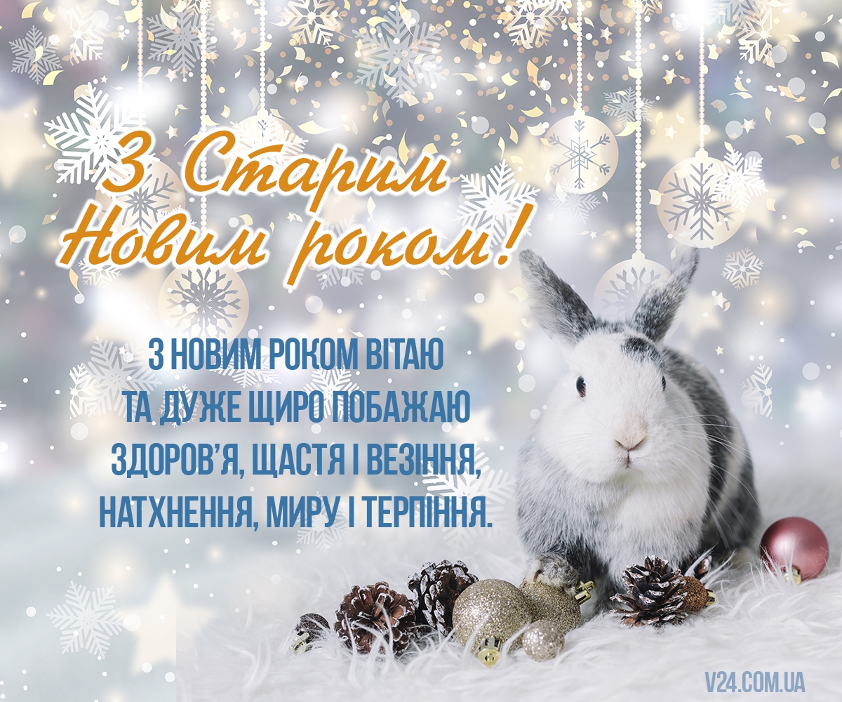 Фото Привітання зі Старим Новим роком 2025 на українській мові #82